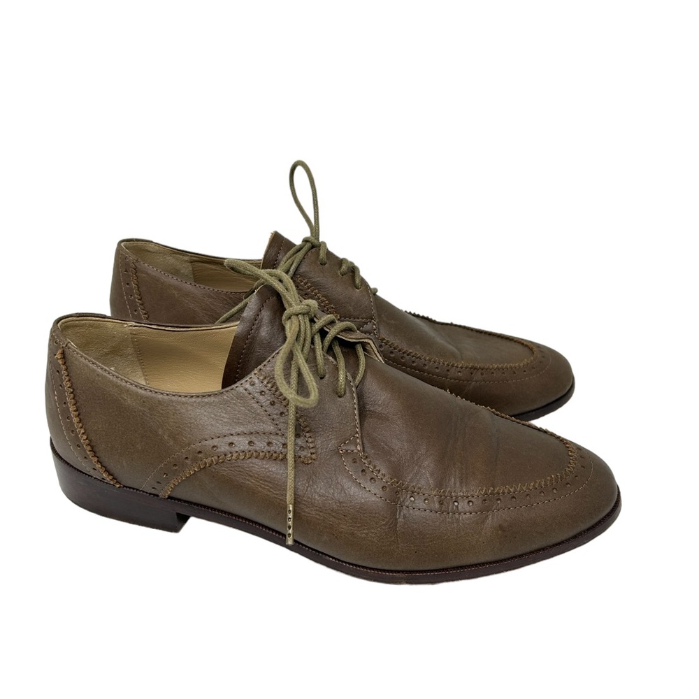 Christy Dawn The Agnes Brown Leather Lace-Up Oxford Shoes